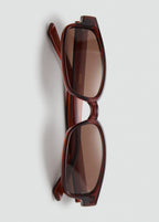 Rectangular Frame Sunglasses Brown