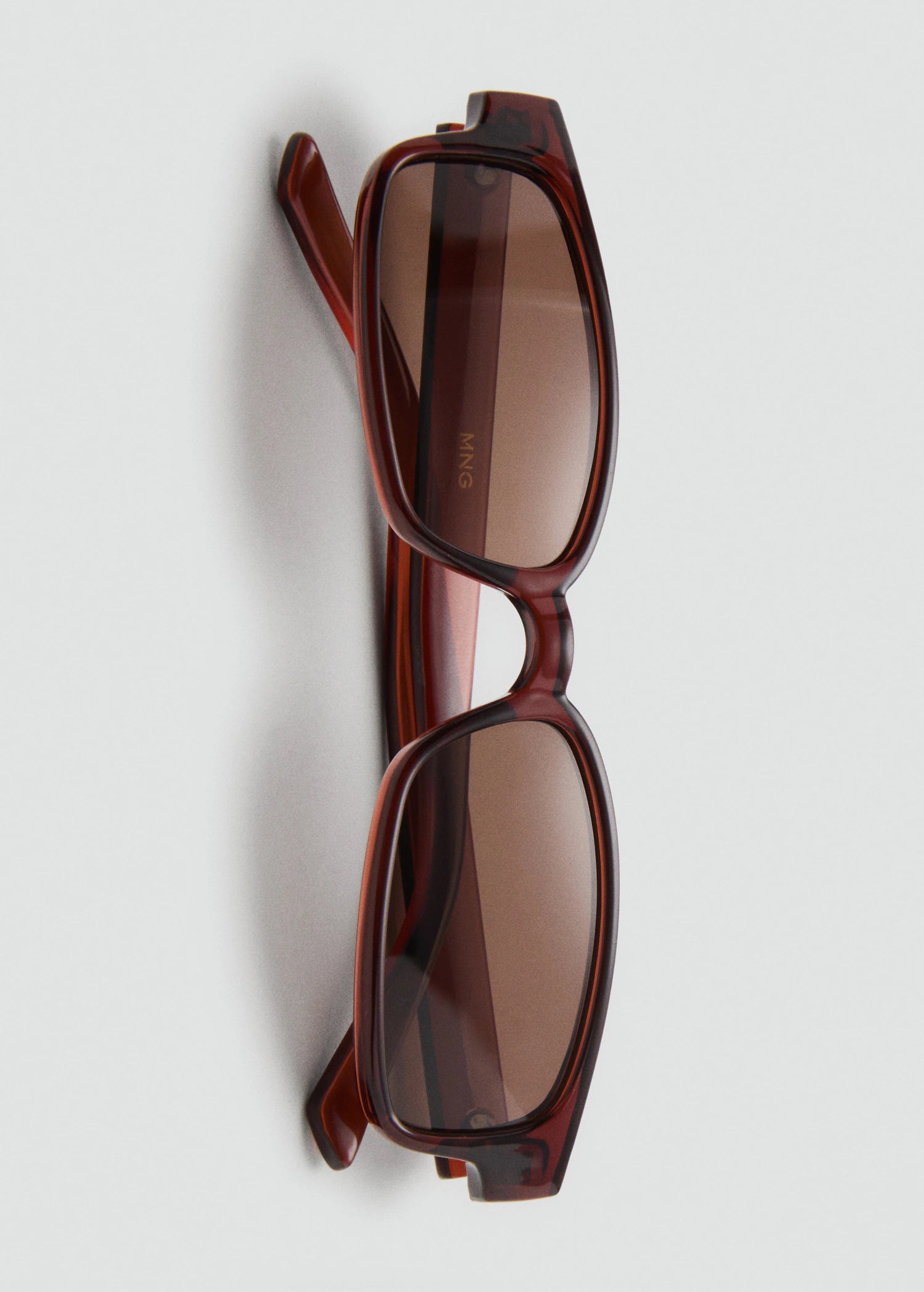 Rectangular Frame Sunglasses Brown