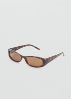 Rectangular Frame Sunglasses Chocolate