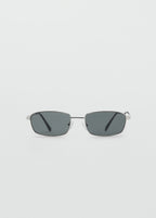 Rectangular Metal Frame Sunglasses Silver
