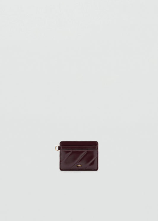 Quilted Cardholder Burgundy