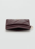 Quilted Cardholder Burgundy