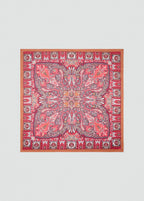 Printed Satin Scarf Red