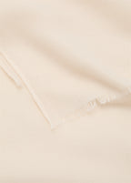 Plain Shawl With Frayed Ends Ecru