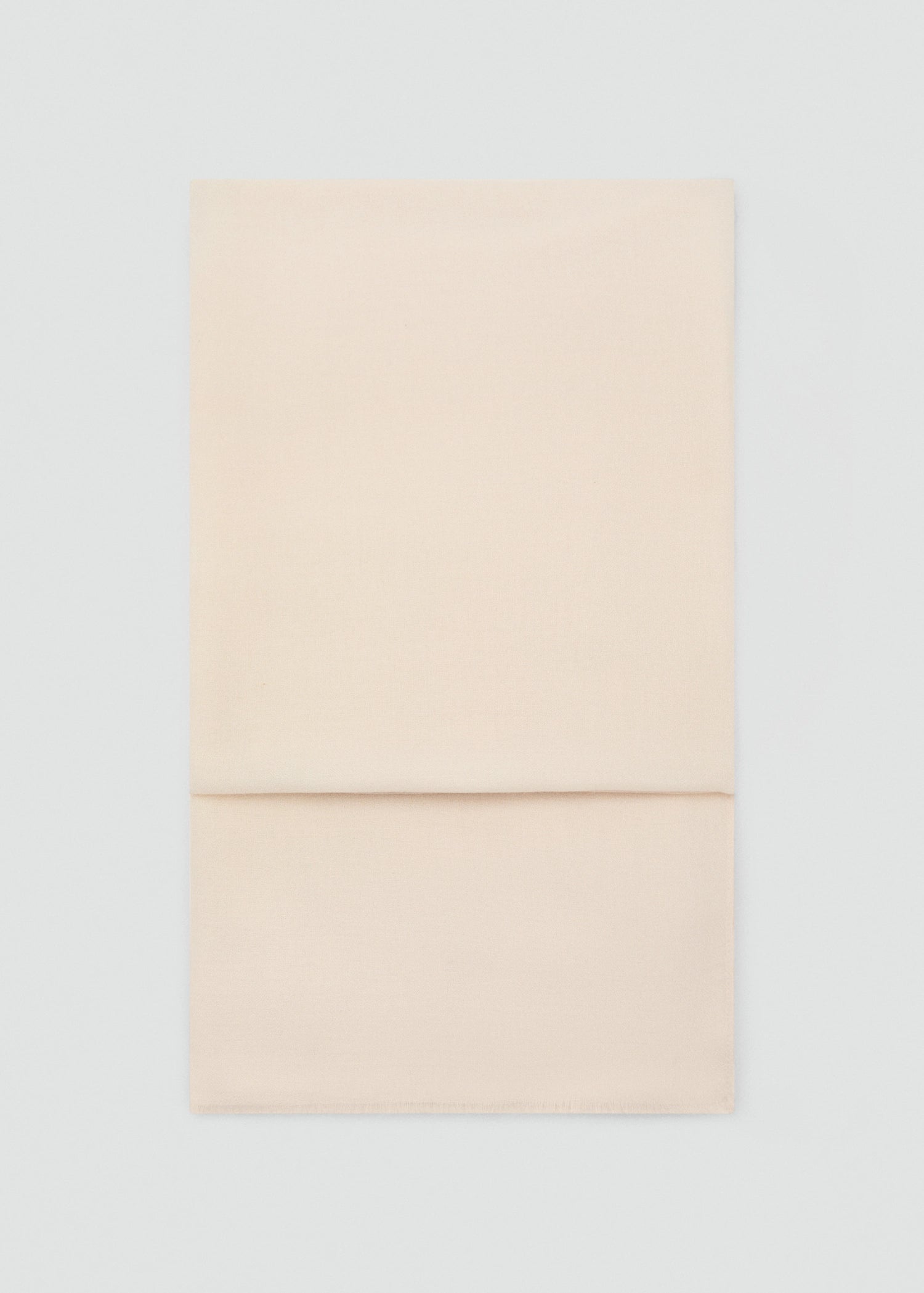 Plain Shawl With Frayed Ends Ecru