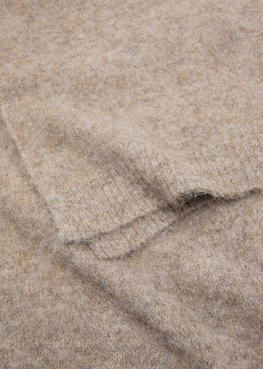 Plain Knitted Scarf Medium Brown