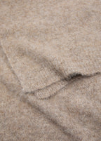 Plain Knitted Scarf Medium Brown