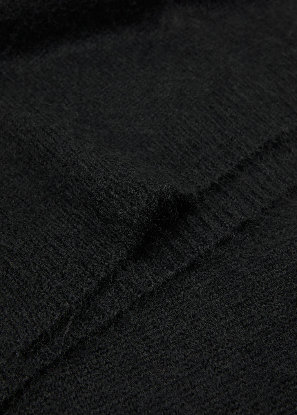 Plain Knitted Scarf Black