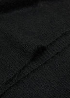 Plain Knitted Scarf Black