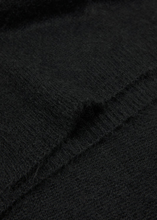 Plain Knitted Scarf Black