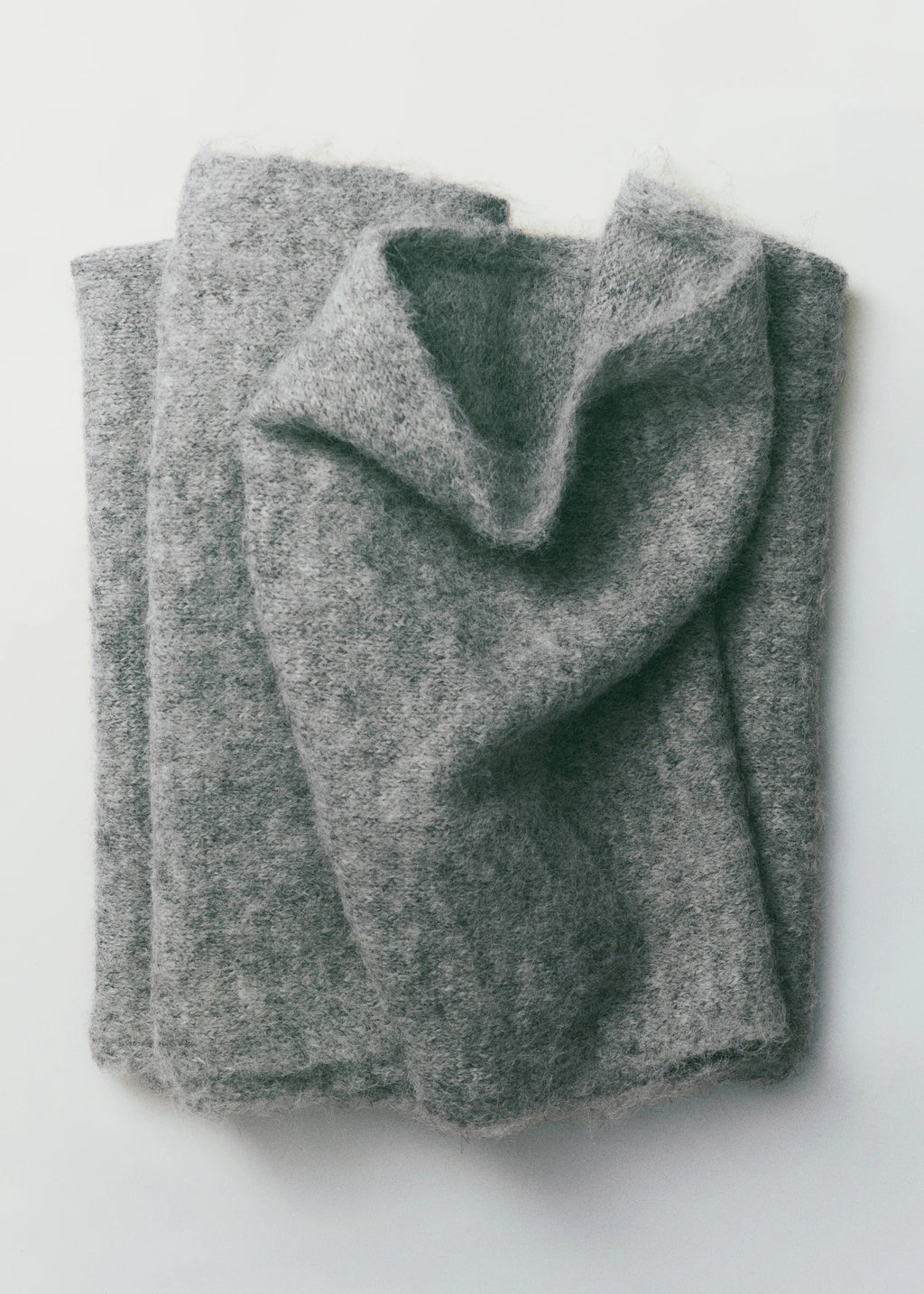 Plain Knitted Scarf Medium Heather Grey