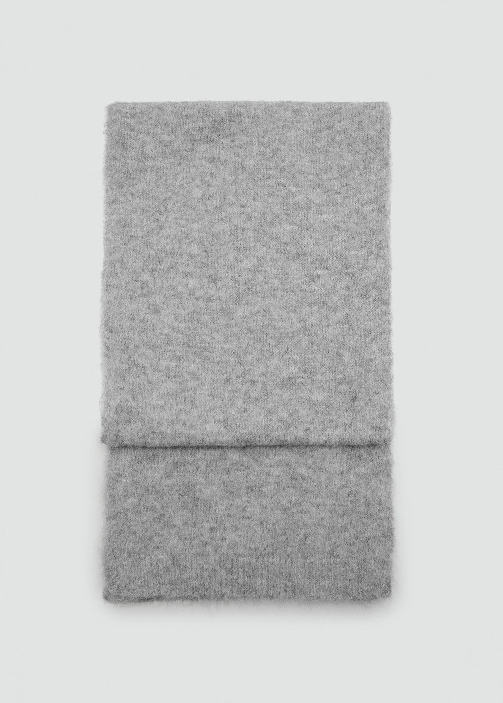 Plain Knitted Scarf Medium Heather Grey