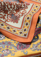 Paisley Satin Scarf Khaki