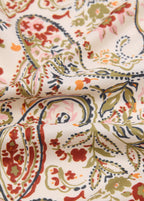 Paisley Satin Scarf Burnt Orange