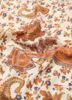 Paisley Satin Scarf Orange