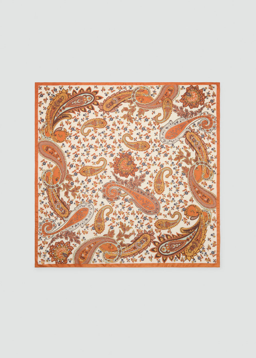 Paisley Satin Scarf Orange