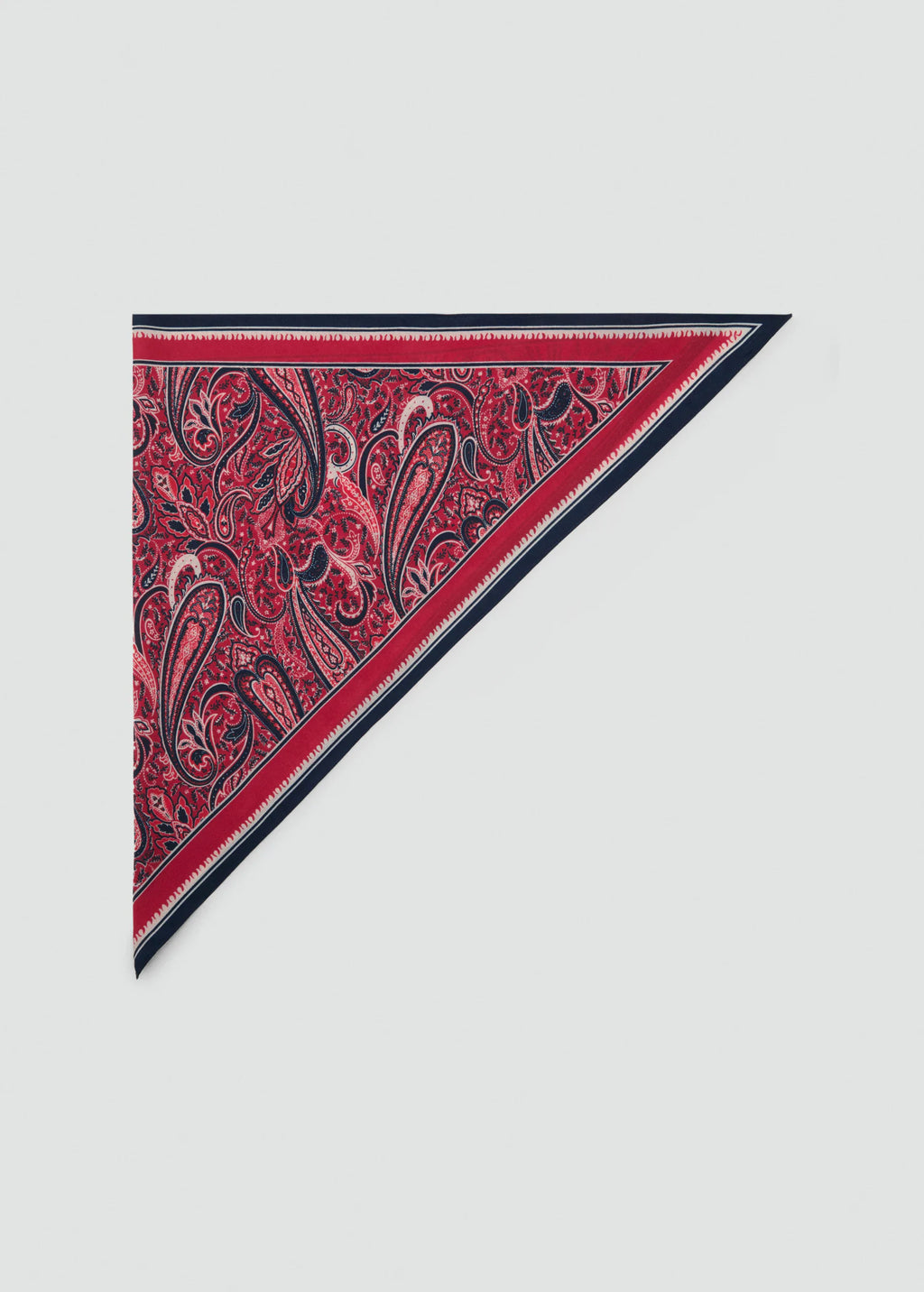 Paisley Print Scarf Red