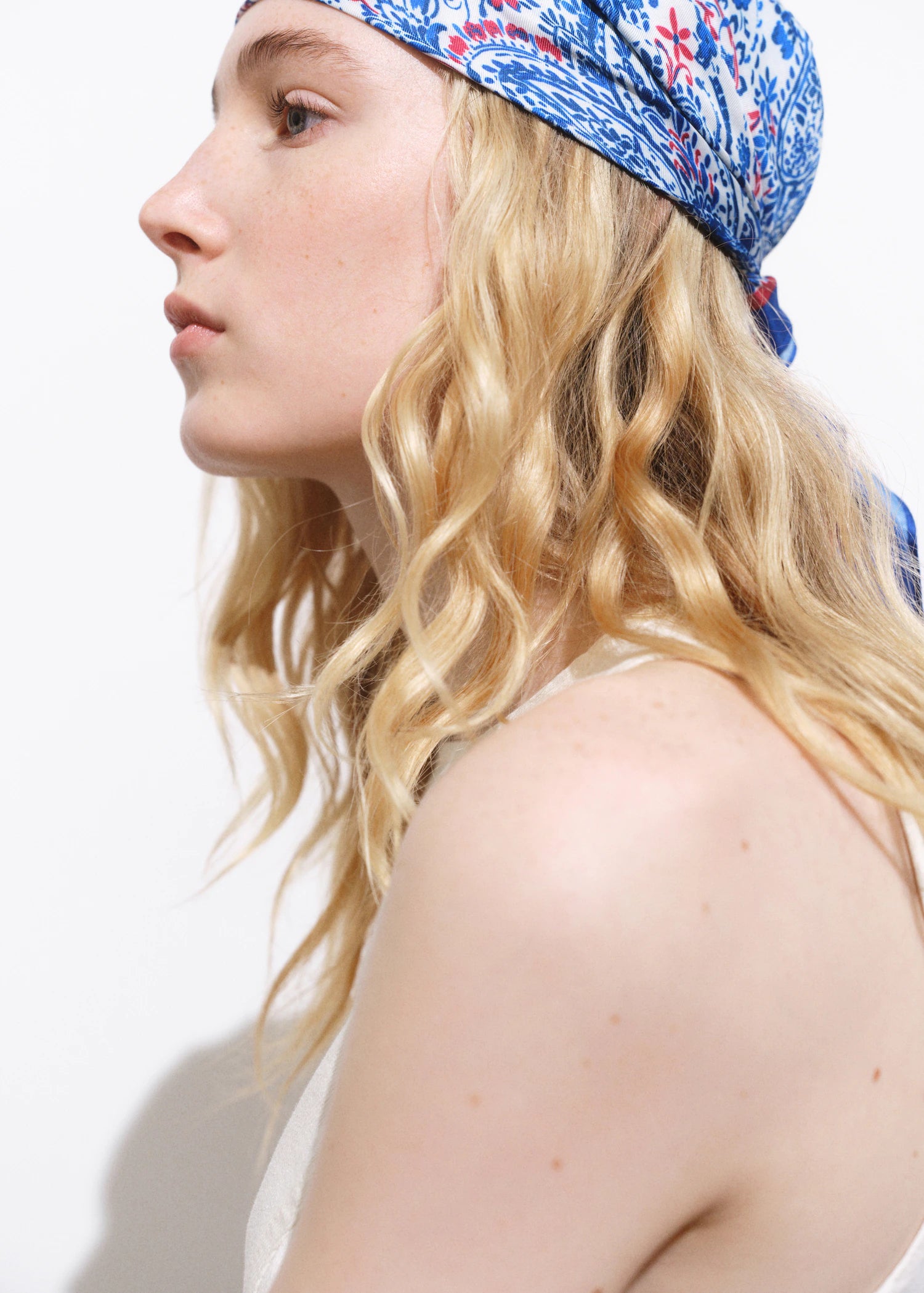 Paisley Print Scarf Blue