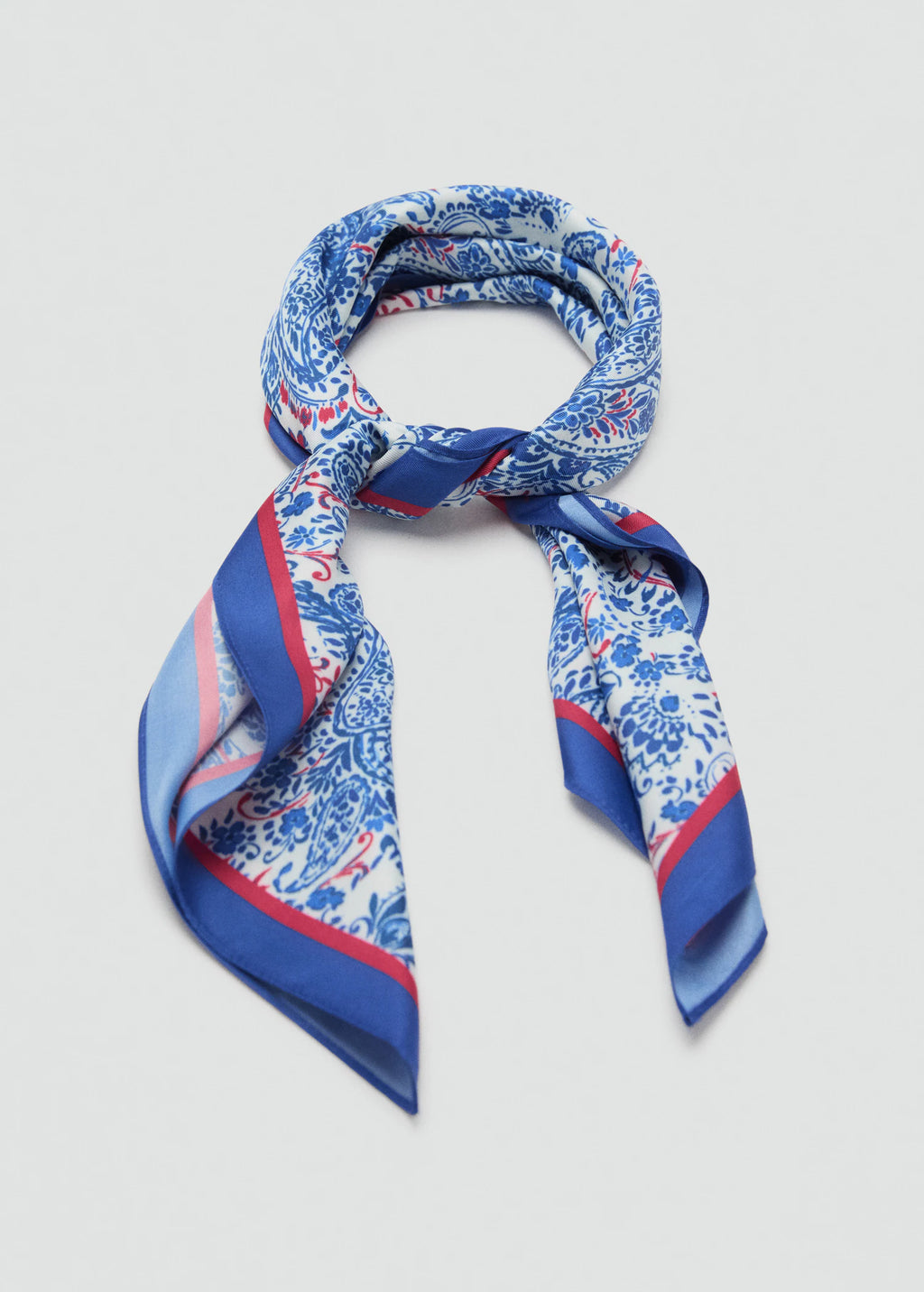 Paisley Print Scarf Blue