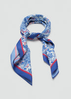 Paisley Print Scarf Blue