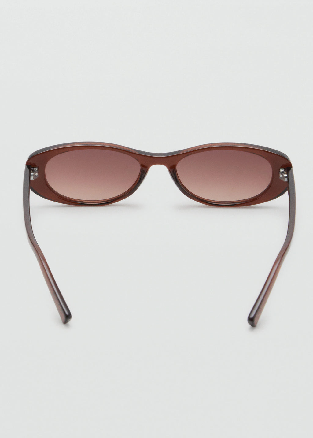 Oval Frame Sunglasses Brown