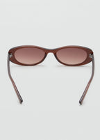 Oval Frame Sunglasses Brown