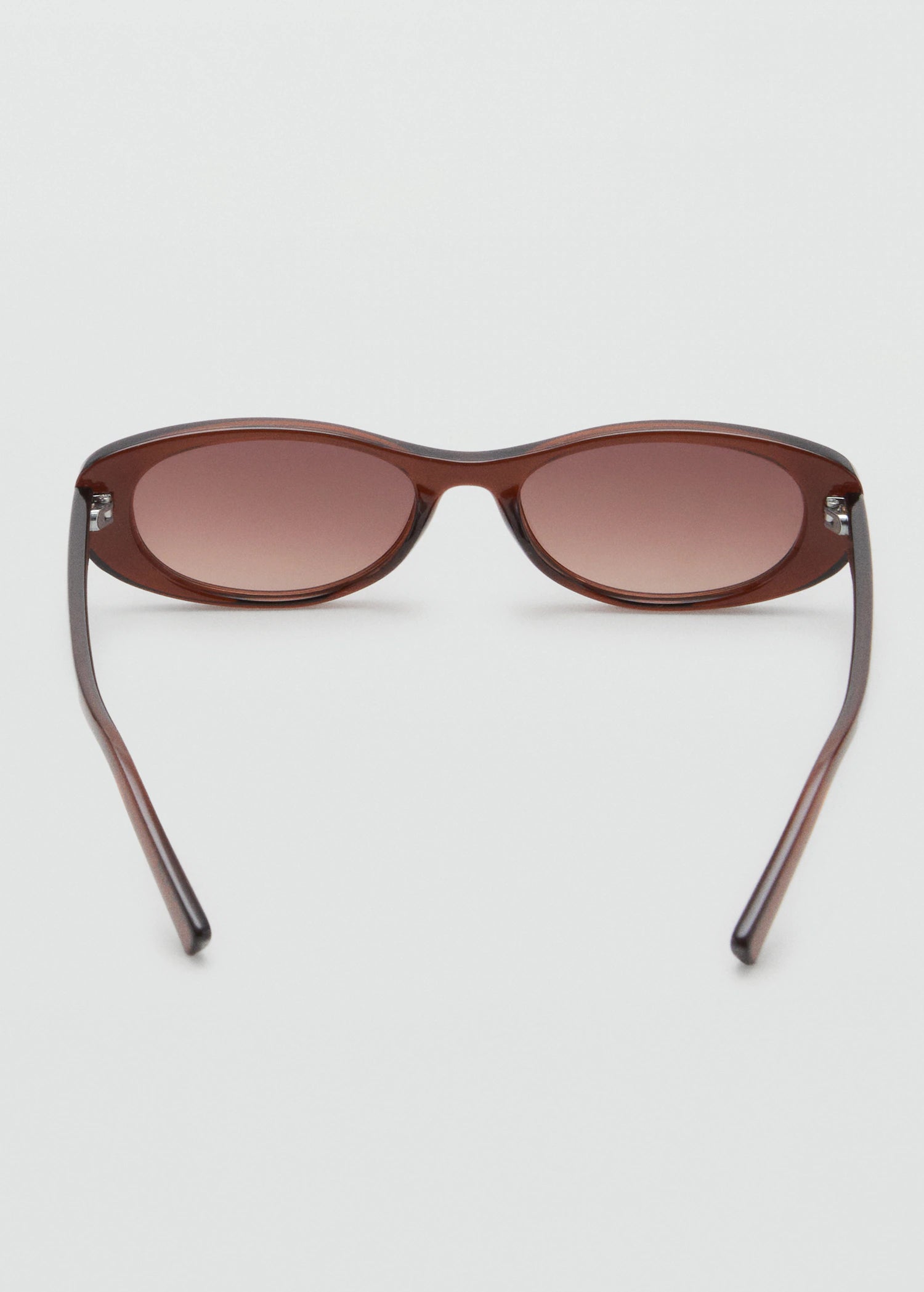 Oval Frame Sunglasses Brown