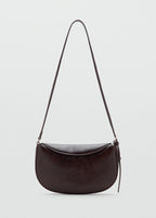 Oval Shoulder Bag With Flap Chocolate
