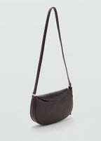 Oval Shoulder Bag With Flap Chocolate