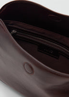 Oval Shoulder Bag With Flap Chocolate