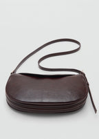 Oval Shoulder Bag With Flap Chocolate