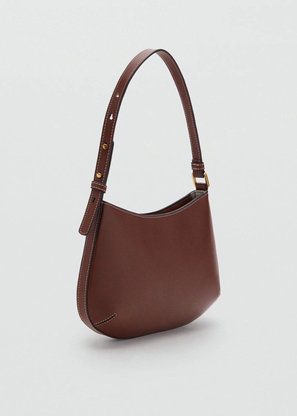 Oval Shoulder Bag Leather