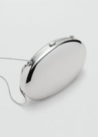 Oval Clutch Bag Silver