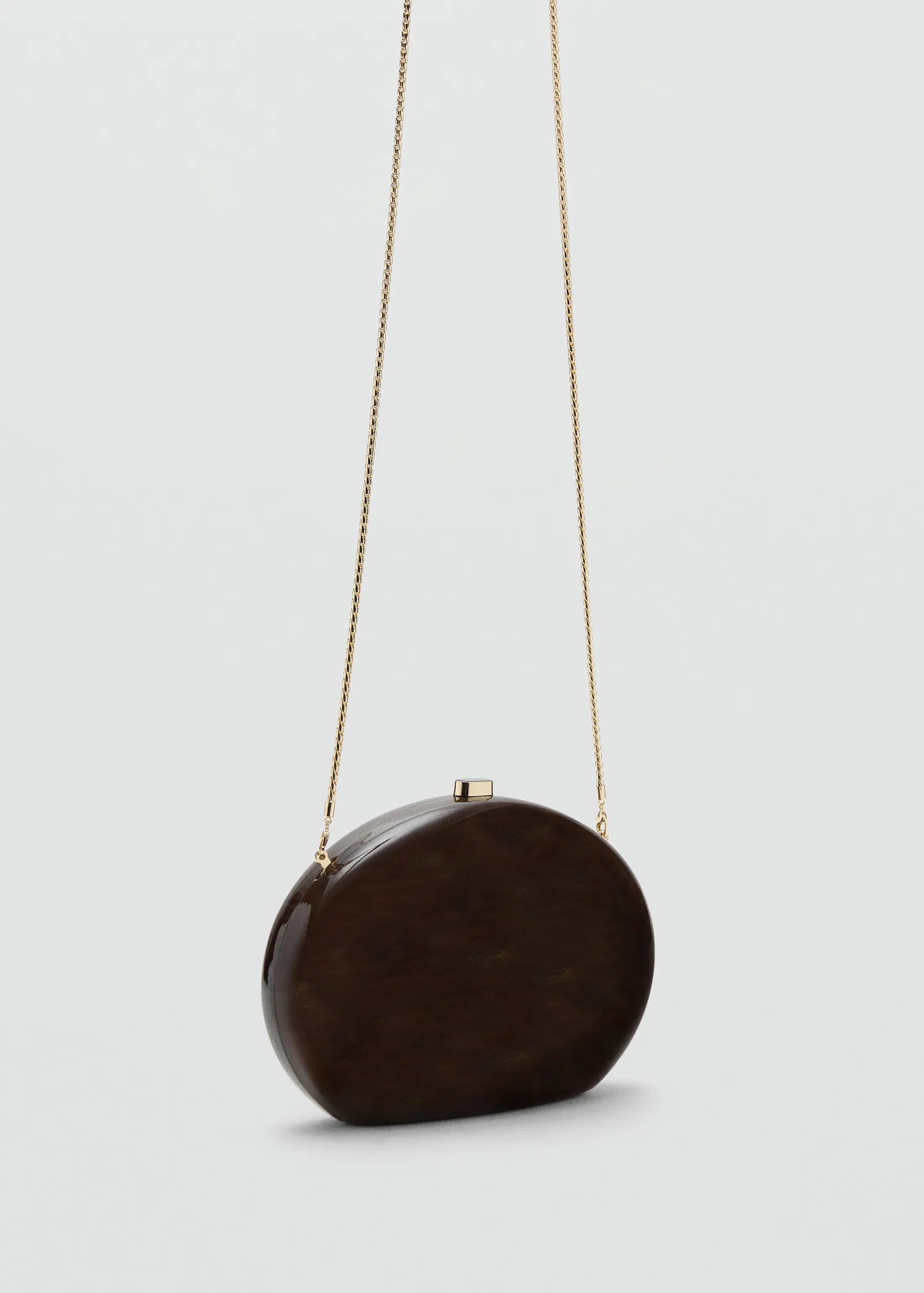 Oval Clutch Bag Chocolate