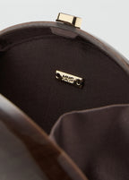 Oval Clutch Bag Chocolate