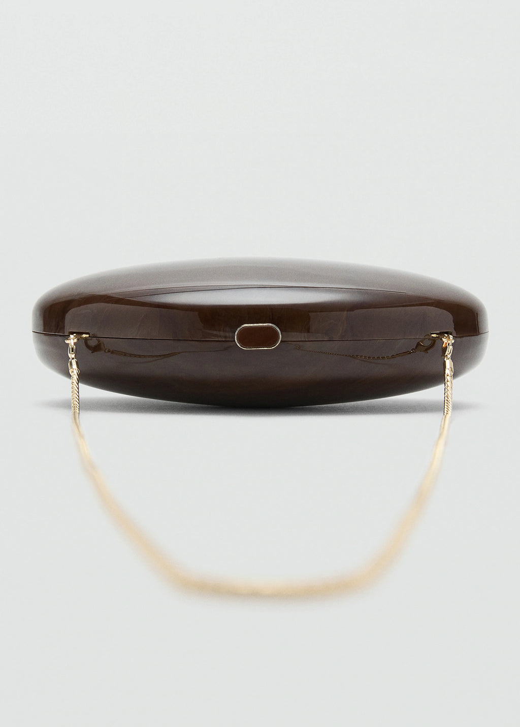 Oval Clutch Bag Chocolate