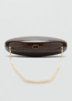 Oval Clutch Bag Chocolate