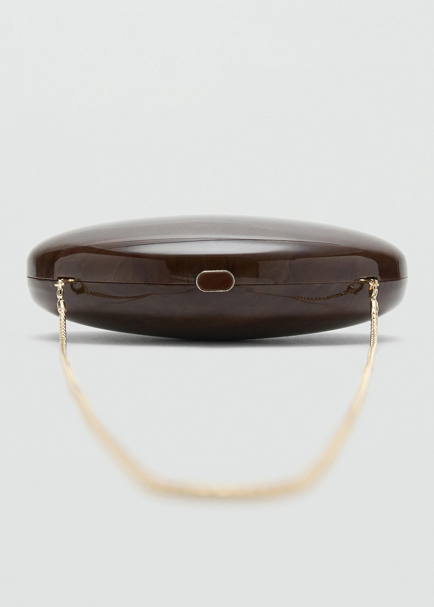 Oval Clutch Bag Chocolate