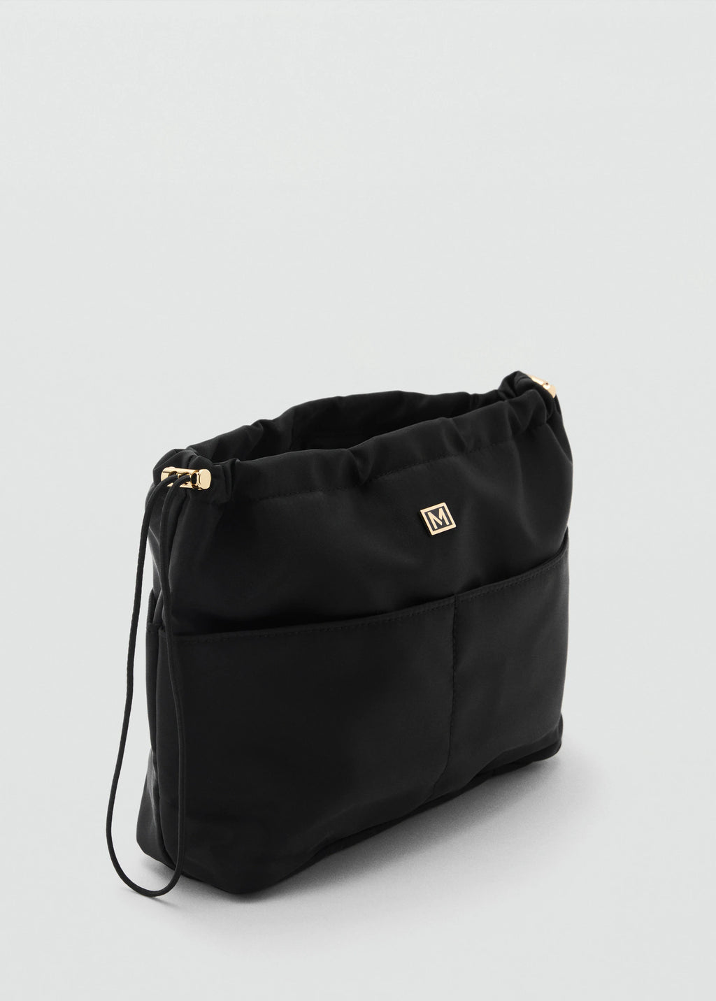 Nylon Toiletry Bag With Pockets Black