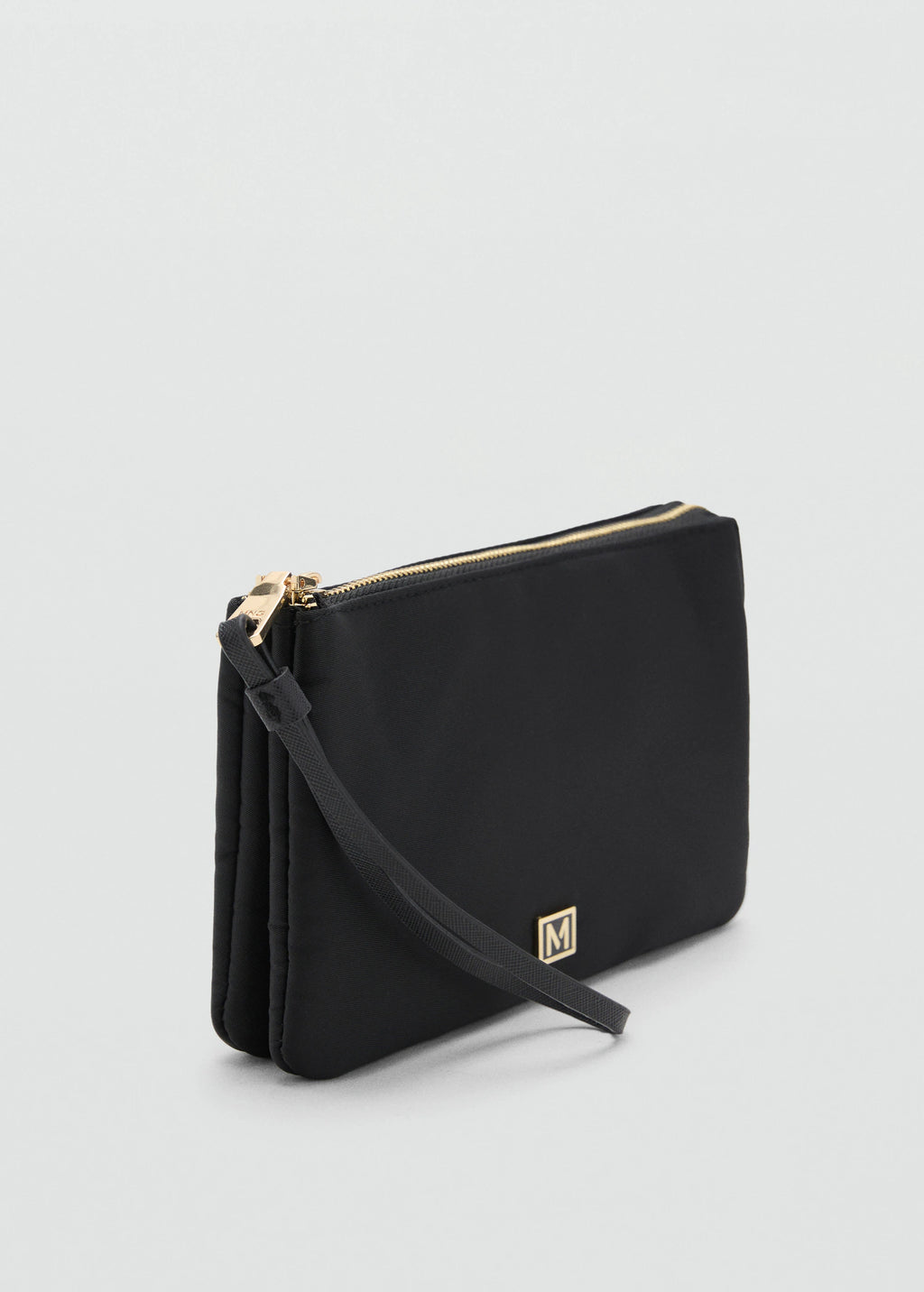 Nylon Purse With Zip Black
