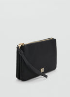 Nylon Purse With Zip Black