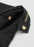 Nylon Purse With Zip Black