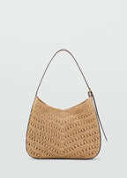 Natural Fibre Shoulder Bag Leather