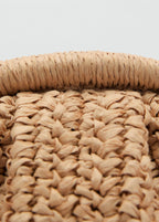 Natural Fiber Clutch Bag Beige