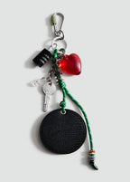 Multi Charm Mirror Keyring Green