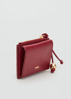Mini Purse With Bead Detail Burgundy