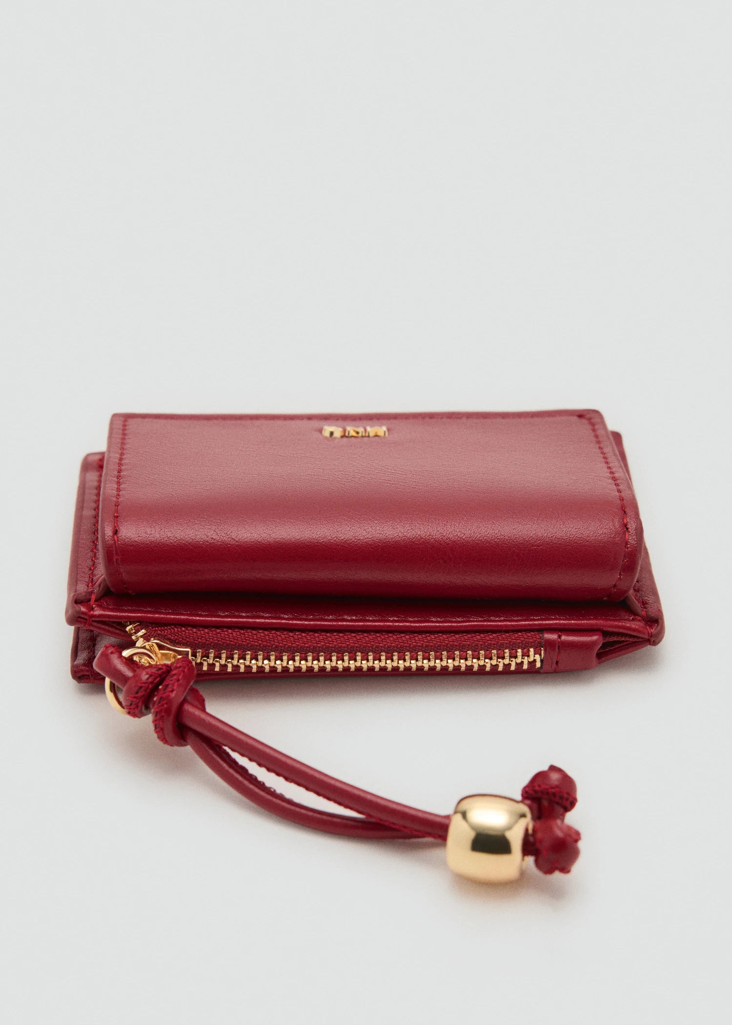 Mini Purse With Bead Detail Burgundy