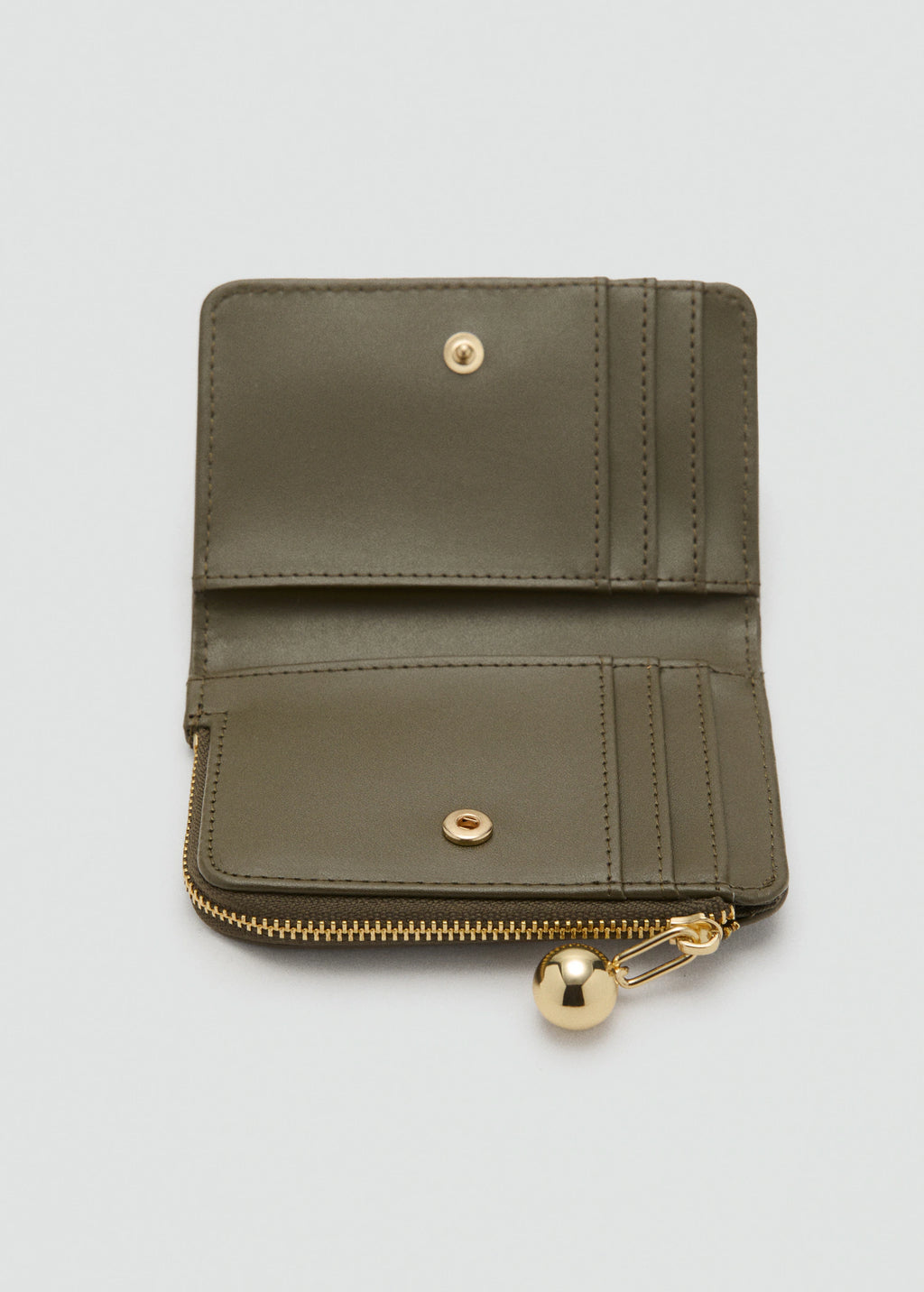 Mini Bead Small Purse Khaki