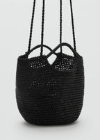 Mini Woven Crossbody Bag Black