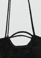 Mini Woven Crossbody Bag Black